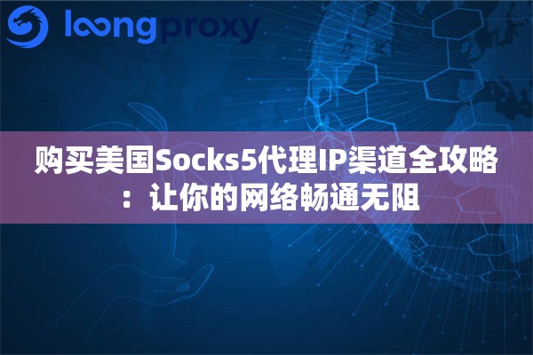 购买美国Socks5代理IP渠道全攻略：让你的网络畅通无阻