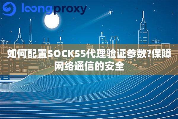 如何配置SOCKS5代理验证参数?保障网络通信的安全