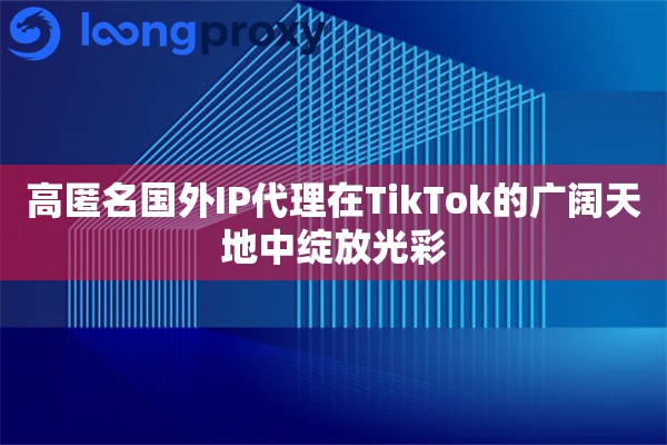 高匿名国外IP代理在TikTok的广阔天地中绽放光彩