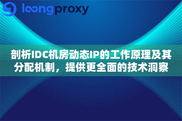 剖析IDC机房动态IP的工作原理及其分配机制，提供更全面的技术洞察