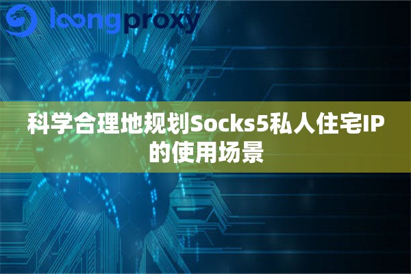 科学合理地规划Socks5私人住宅IP的使用场景