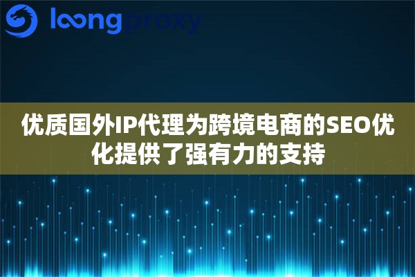 优质国外IP代理为跨境电商的SEO优化提供了强有力的支持