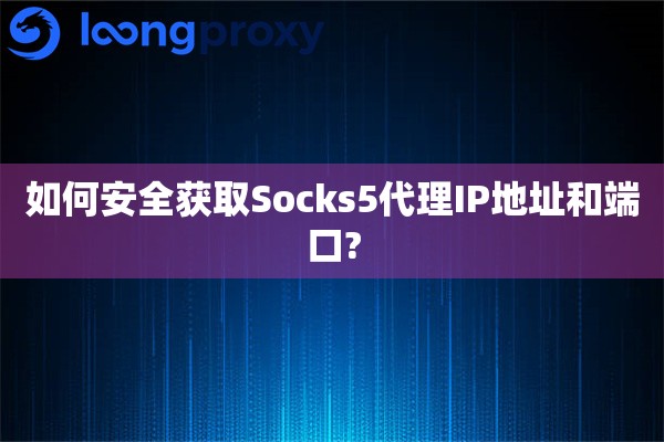 如何安全获取Socks5代理IP地址和端口?