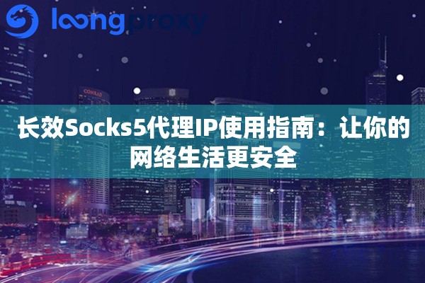 长效Socks5代理IP使用指南：让你的网络生活更安全