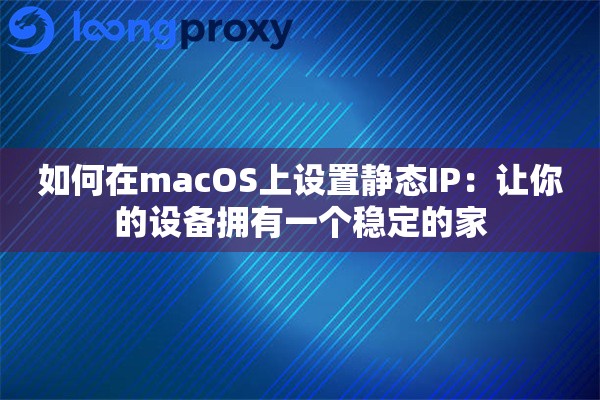 如何在macOS上设置静态IP：让你的设备拥有一个稳定的家