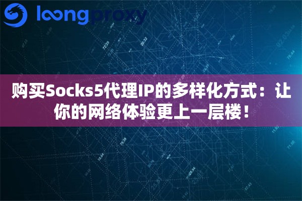 购买Socks5代理IP的多样化方式：让你的网络体验更上一层楼！